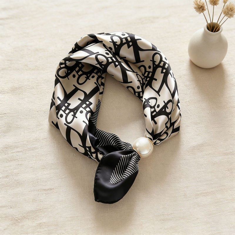 VSSAL Pop-On Pearl Magnetic Scarf — Hidden Clasp Necklace & Scarf in One