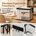 Vssal · Transparent Foldable Book & Desk Storage Box