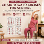 Chair Exercise Yoga Poster(10 x 8 inches)