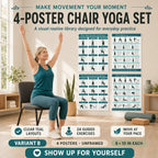 Chair Exercise Yoga Poster(10 x 8 inches)