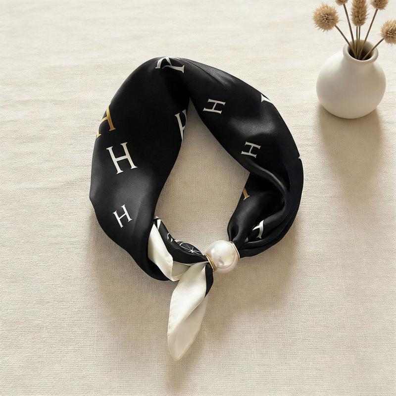 VSSAL Pop-On Pearl Magnetic Scarf — Hidden Clasp Necklace & Scarf in One