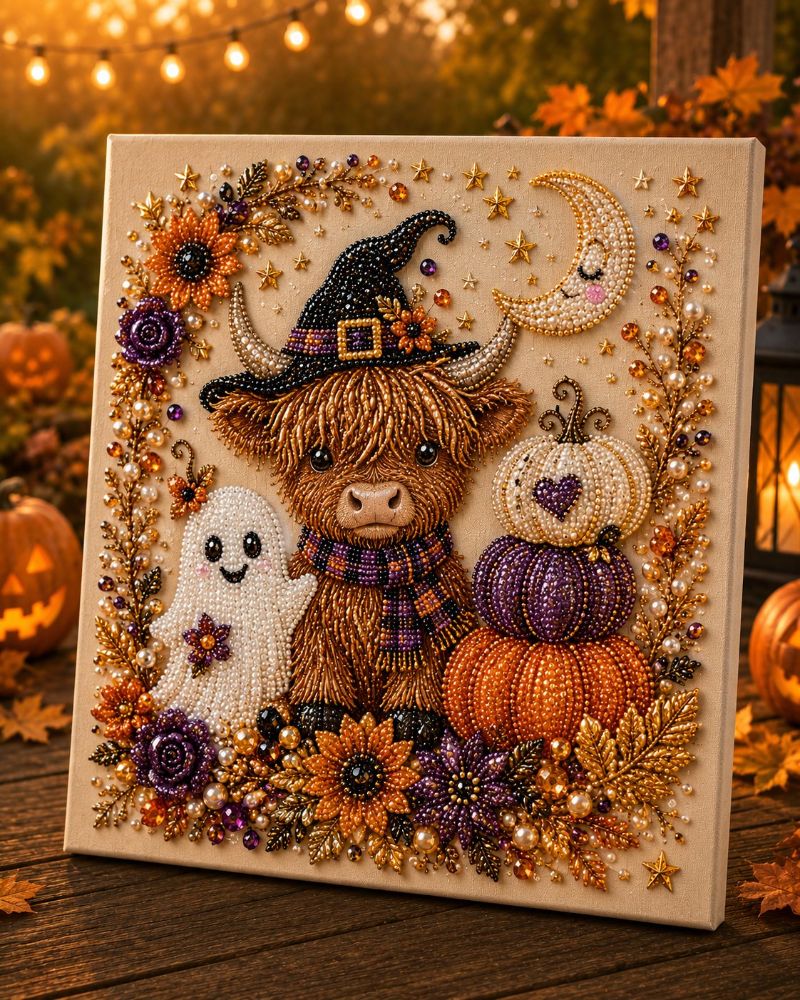 Halloween Ghost Pearl Art DIY Kit