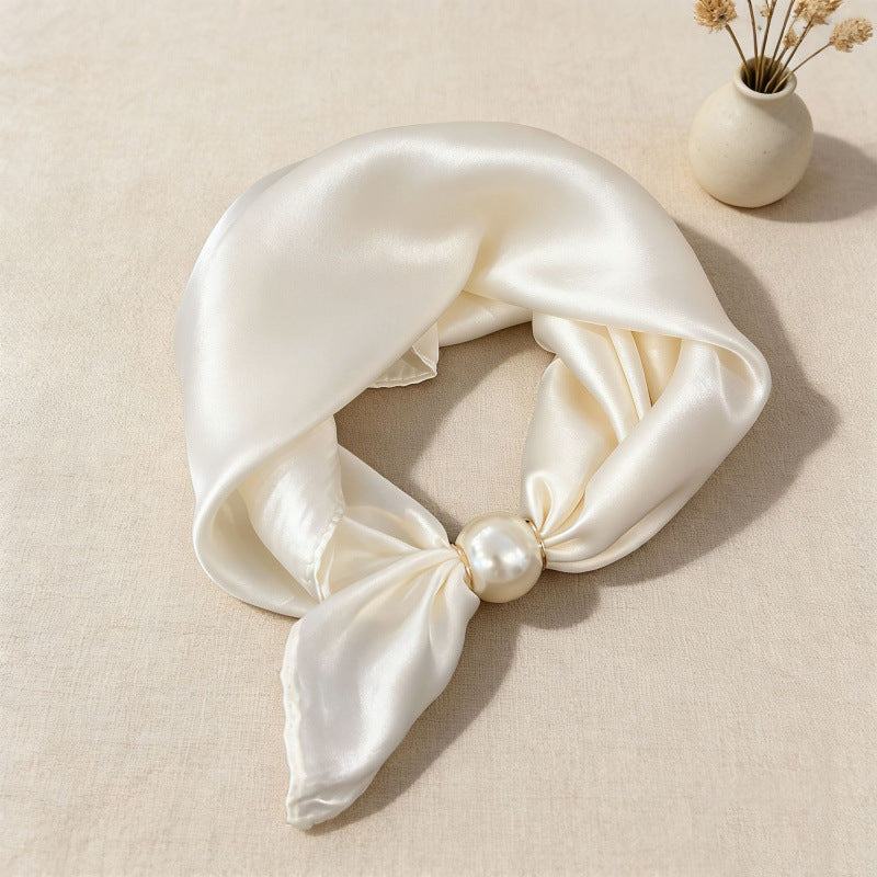 VSSAL Pop-On Pearl Magnetic Scarf — Hidden Clasp Necklace & Scarf in One