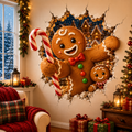 19.7'' Christmas Break-In 3D Wall Decal