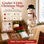 ☃️ Crochet Snowman Spiral Ornament DIY Kit