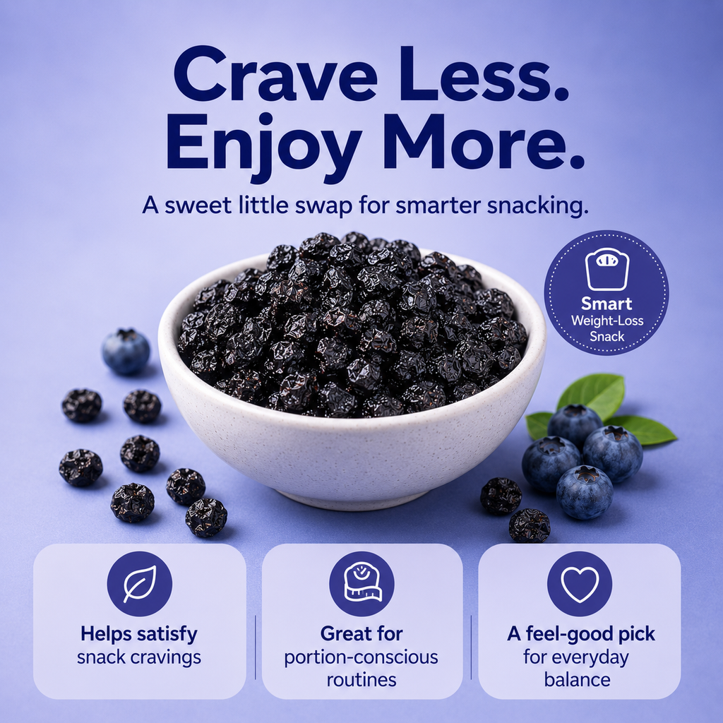 🫐🫐Snack Smarter. Feel Lighter.  💯💯A Naturally Sweet Blueberry Snack for Your Weight-Management Routine