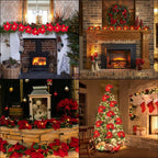 ✨ Christmas Poinsettia LED Garland String Lights