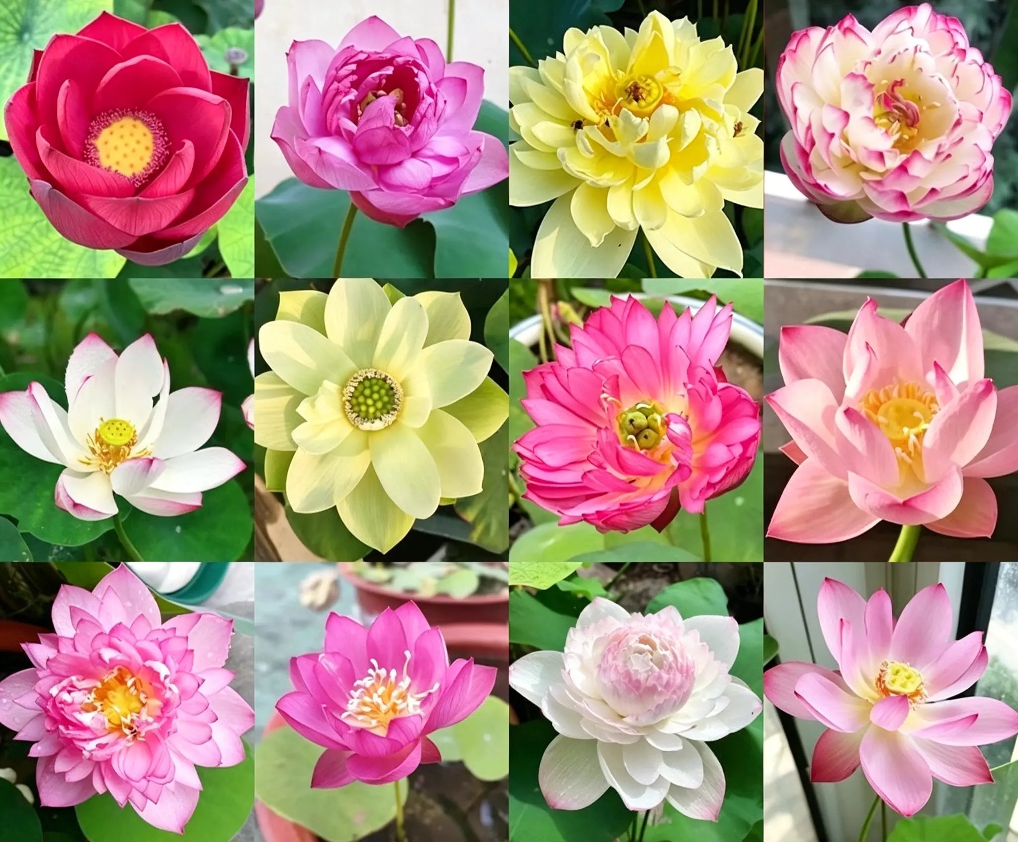 Mixed Color Bonsai Bowl Lotus Seeds for Ornamental Pond and Home Planting