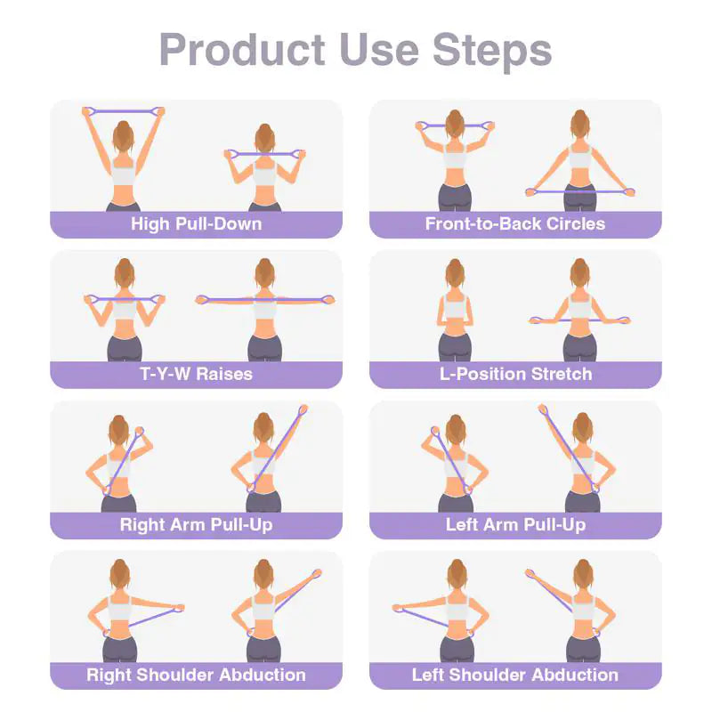 Figure 8 Resistance Bands: Tone Bat Wings & Fix Posture in 10 Minutes