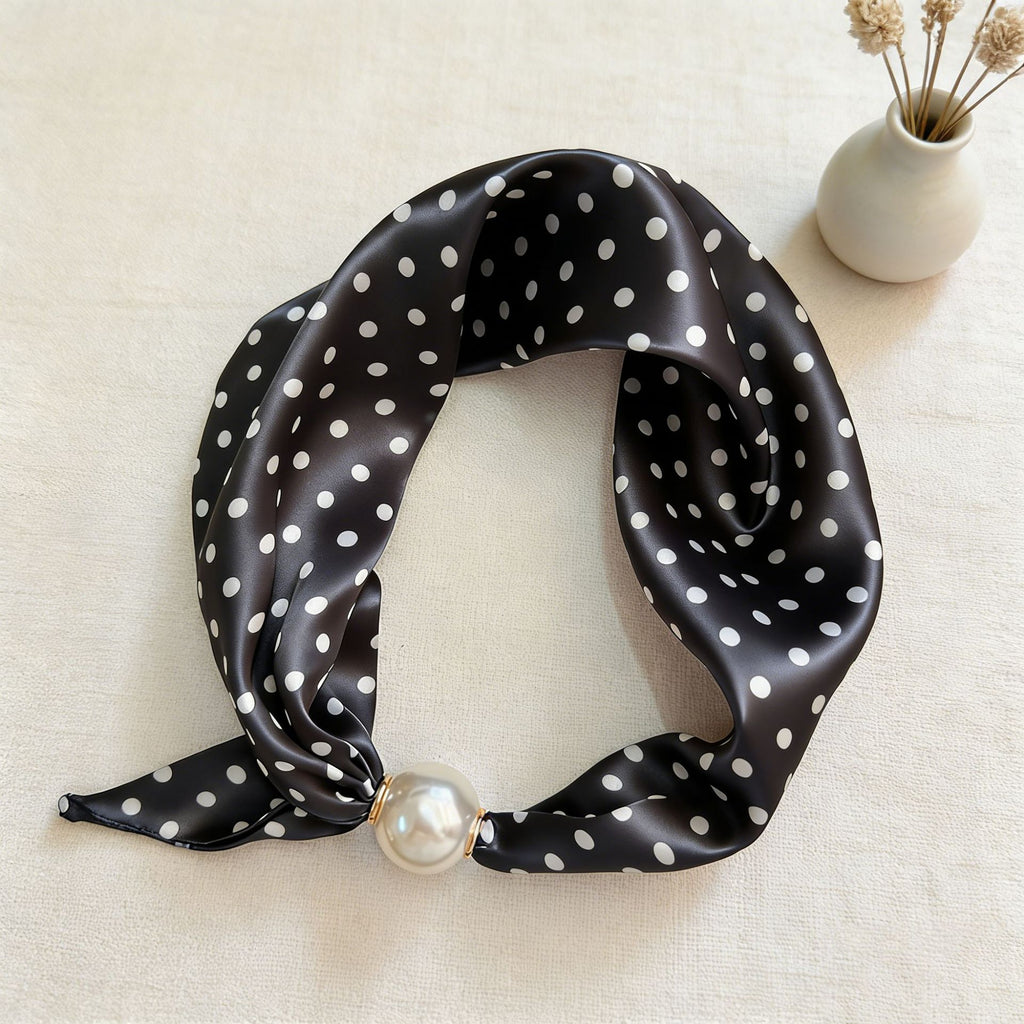 VSSAL Pop-On Pearl Magnetic Scarf — Hidden Clasp Necklace & Scarf in One
