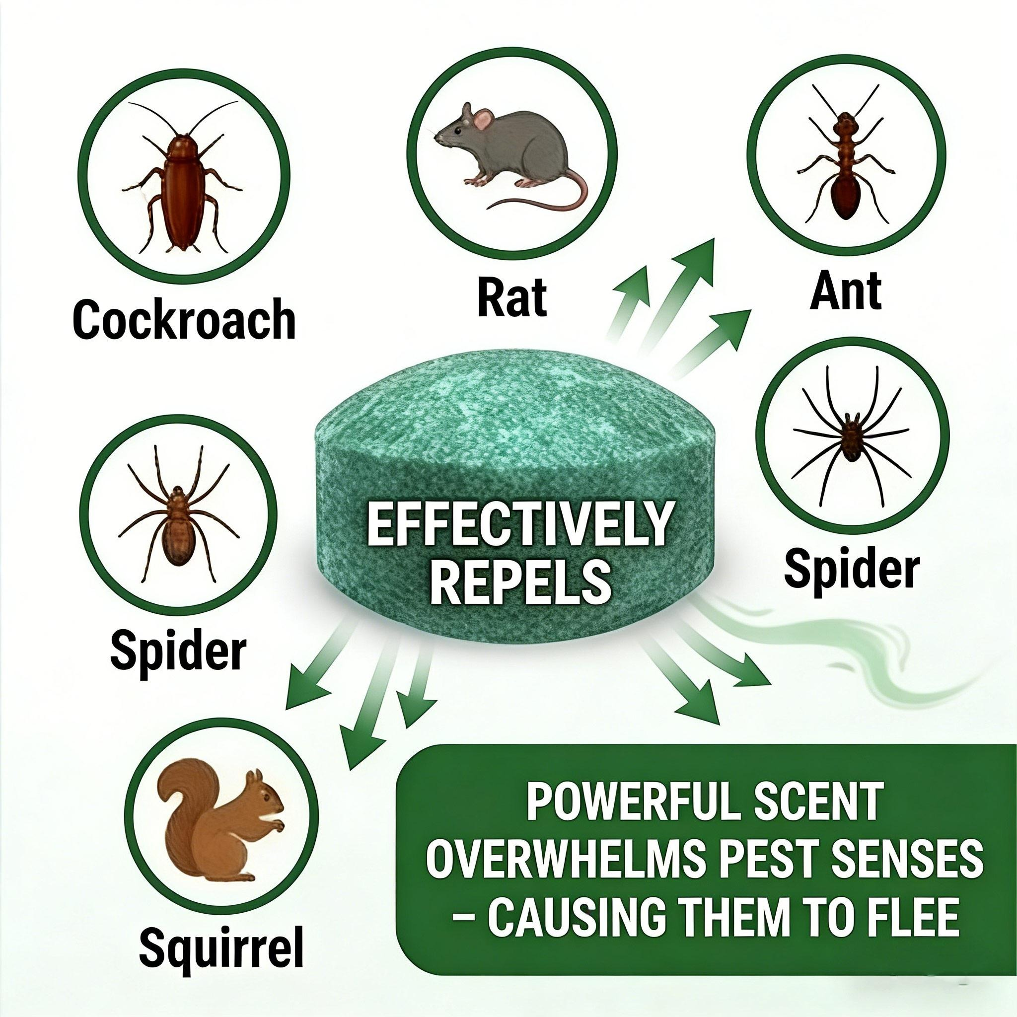 Natural Peppermint Rodent Repellent Tablets – 12 Pack
