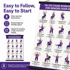 🔥Tai Chi Chair Workout Chart for Seniors (16 x 24 inches)