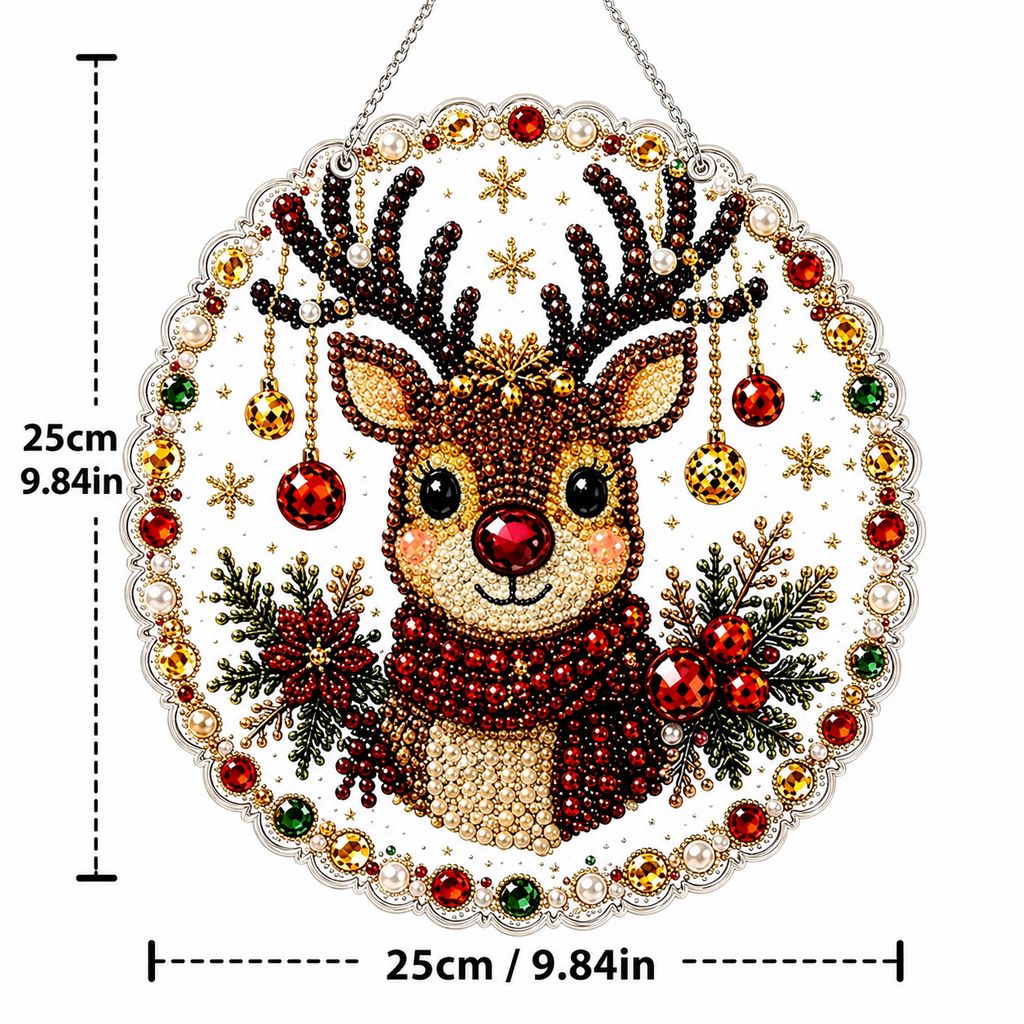 Christmas Pearl Art Hanging Wreath Kit
