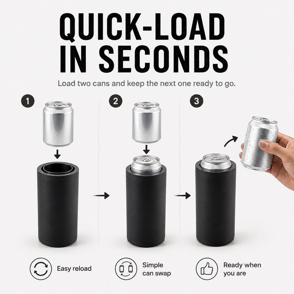 Double Tactical Reload Can Holder With Quick-Load Sleeve