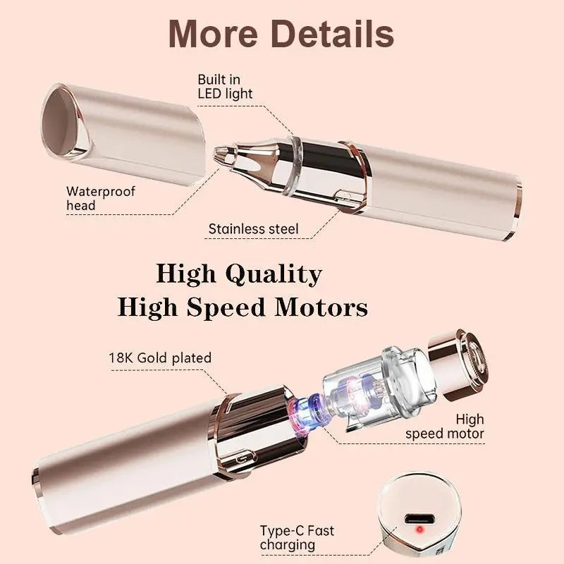 2 In 1 Facial & Eyebrow Hair Trimmer