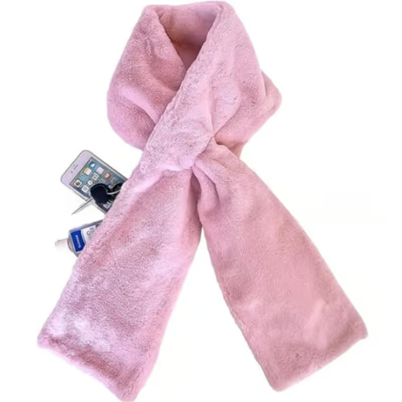 Cozy Scarf with Hidden Pocket – Warm, Soft & Secure Zipper🧣