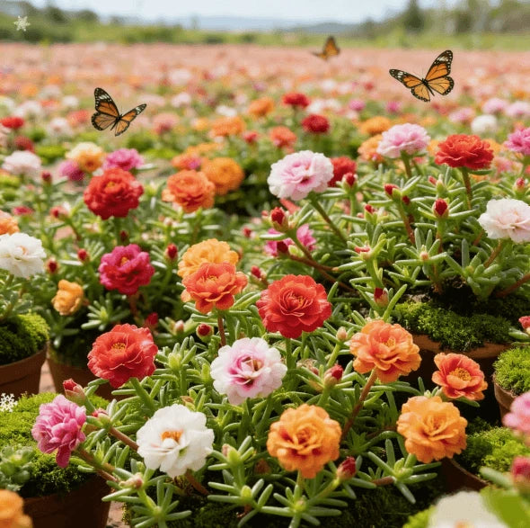 🌸 Double Flowered Moss Rose Seeds