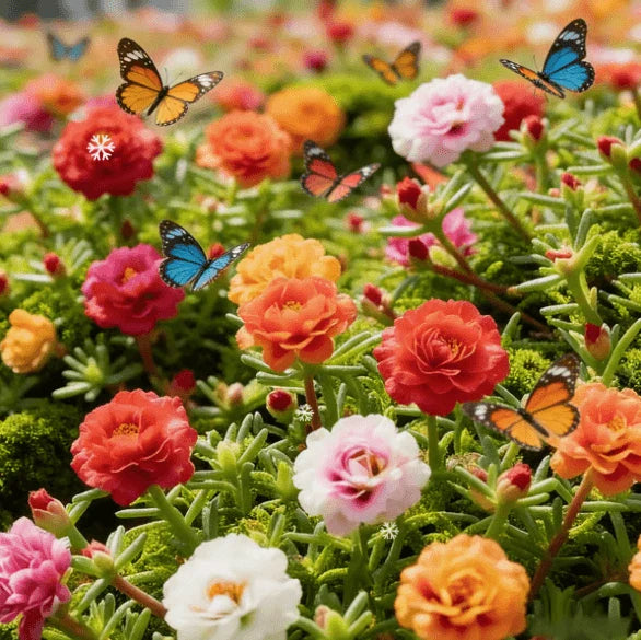 🌸 Double Flowered Moss Rose Seeds