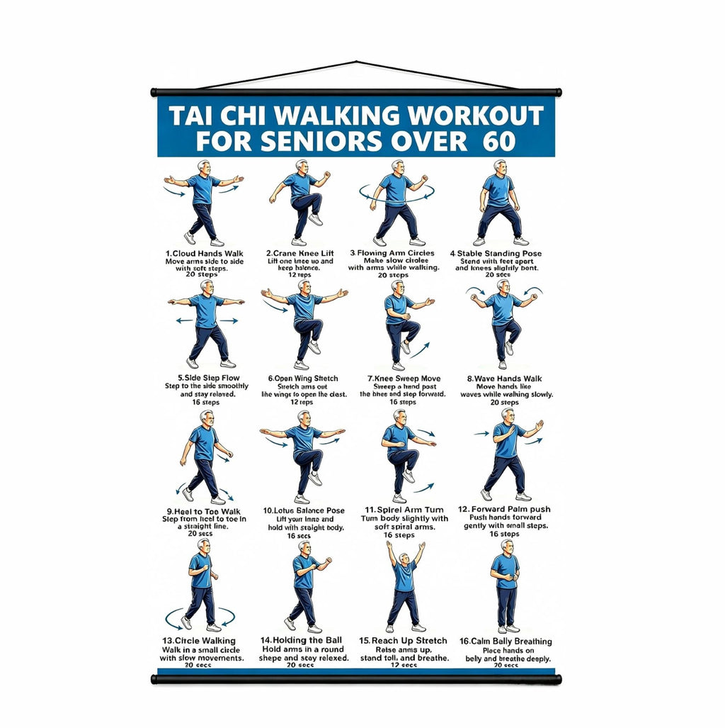 Gentle Tai Chi for Seniors: Seated & Standing Exercises (16 x 24 inches)
