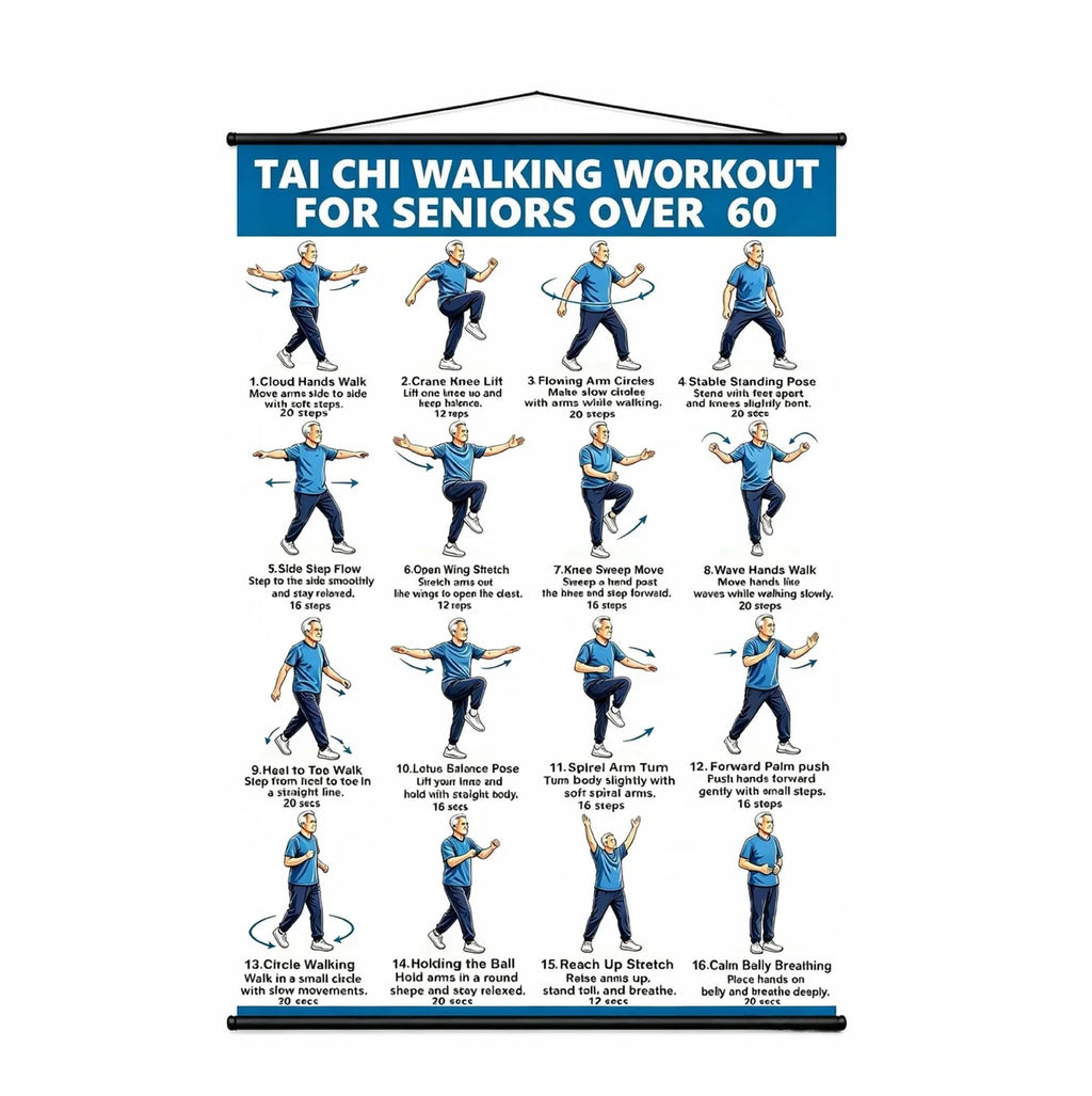Gentle Tai Chi for Seniors: Seated & Standing Exercises——(16 x 24 inches)