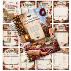 Christmas Baking Recipe Journal, Spiral Cookie & Dessert Planner with Fill-In Recipe Pages