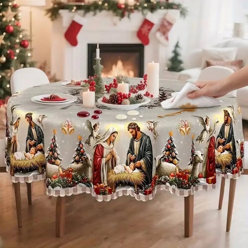 Waterproof Christmas Tablecloth