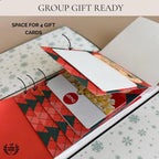 Personalized Waterfall Christmas Gift Card Booklet | Handmade Holder for 4 Gift Cards