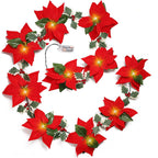 ✨ Christmas Poinsettia LED Garland String Lights