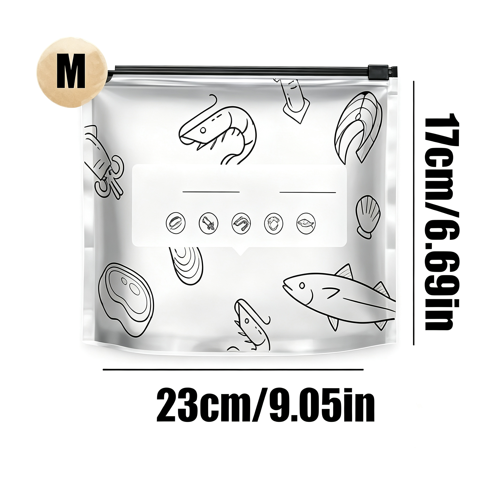 Reusable Aluminum Foil Sealable Food Storage Bags