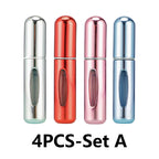 4PCS 5ml Refillable Perfume Atomizer | Travel Spray Bottle