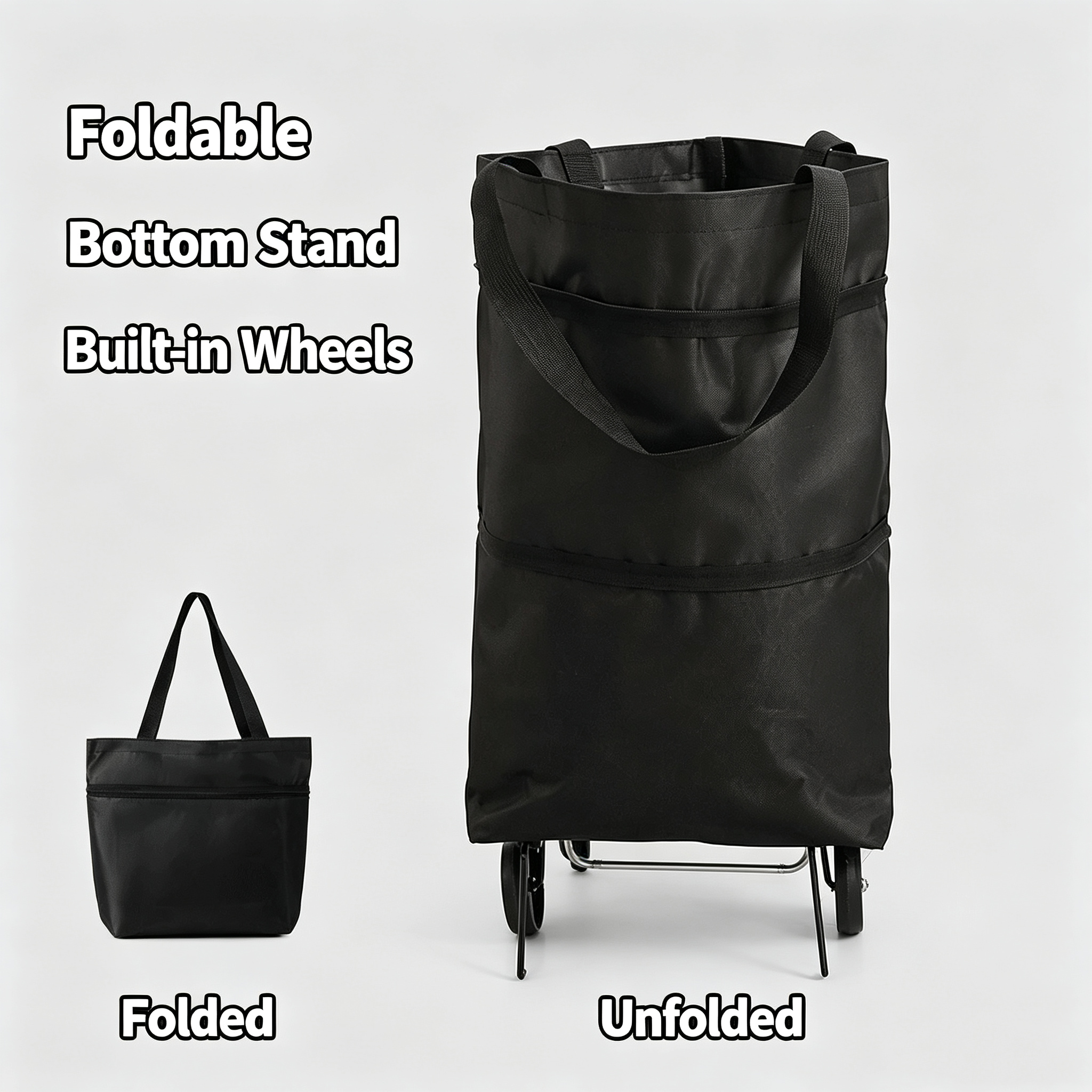 2-in-1 Foldable Shopping Cart