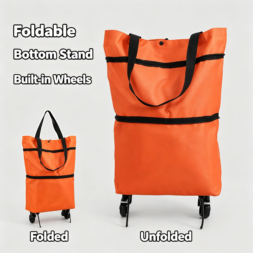 2-in-1 Foldable Shopping Cart