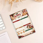 Christmas Baking Recipe Journal, Spiral Cookie & Dessert Planner with Fill-In Recipe Pages