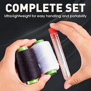 🧵34PCS Big Eye Steel Needles Set - Long & Thin Handmade Quilting & Sewing Needles Kit
