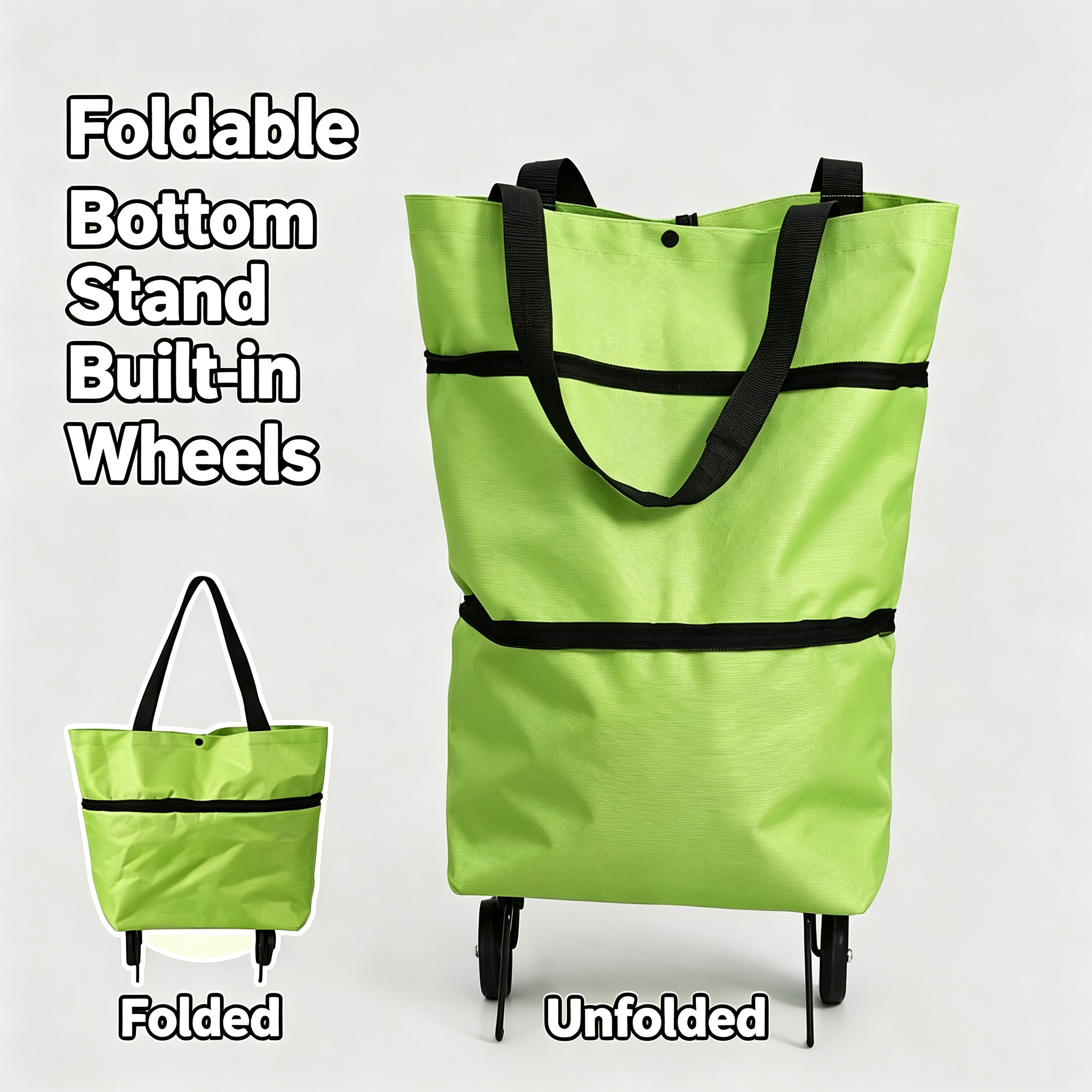 2-in-1 Foldable Shopping Cart