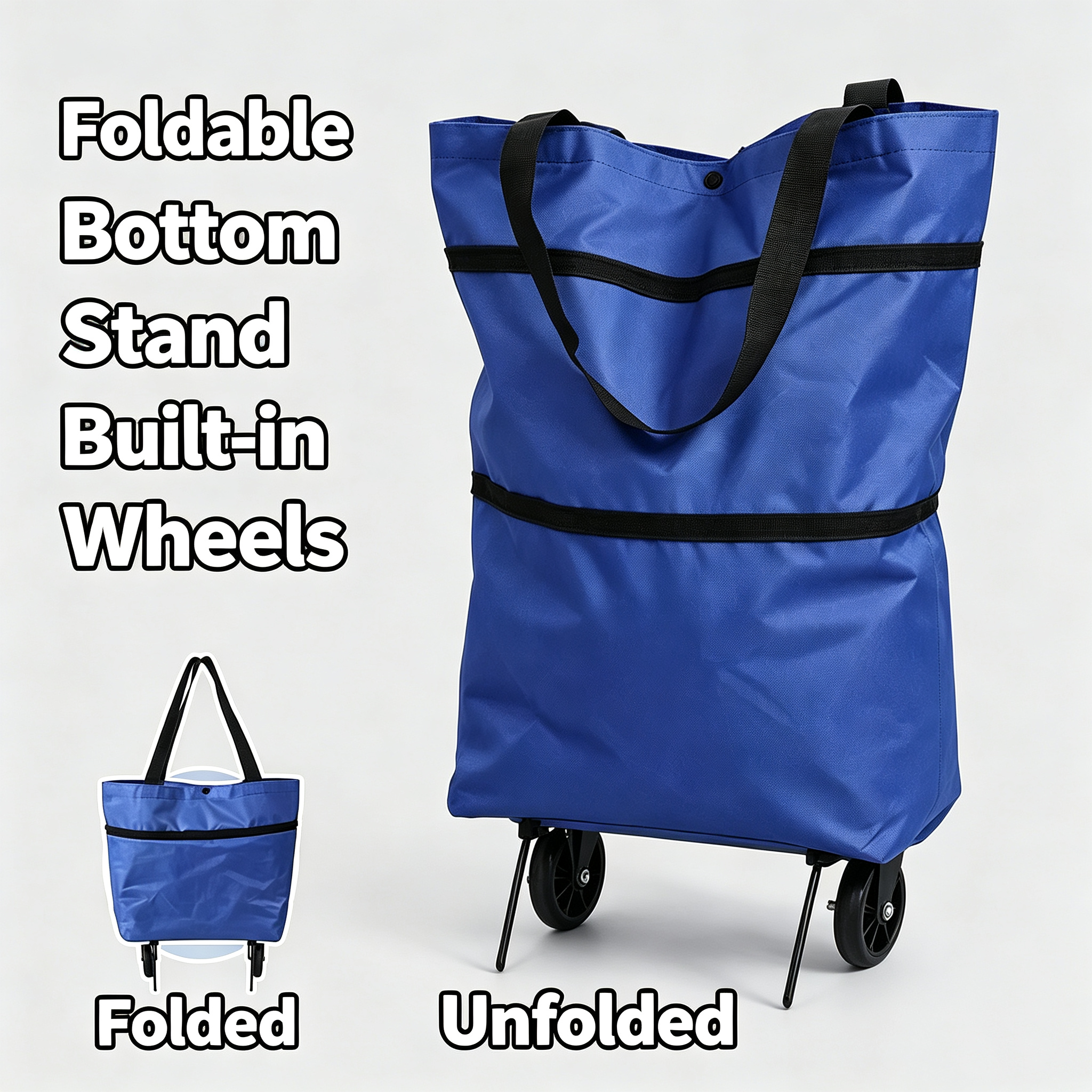 2-in-1 Foldable Shopping Cart