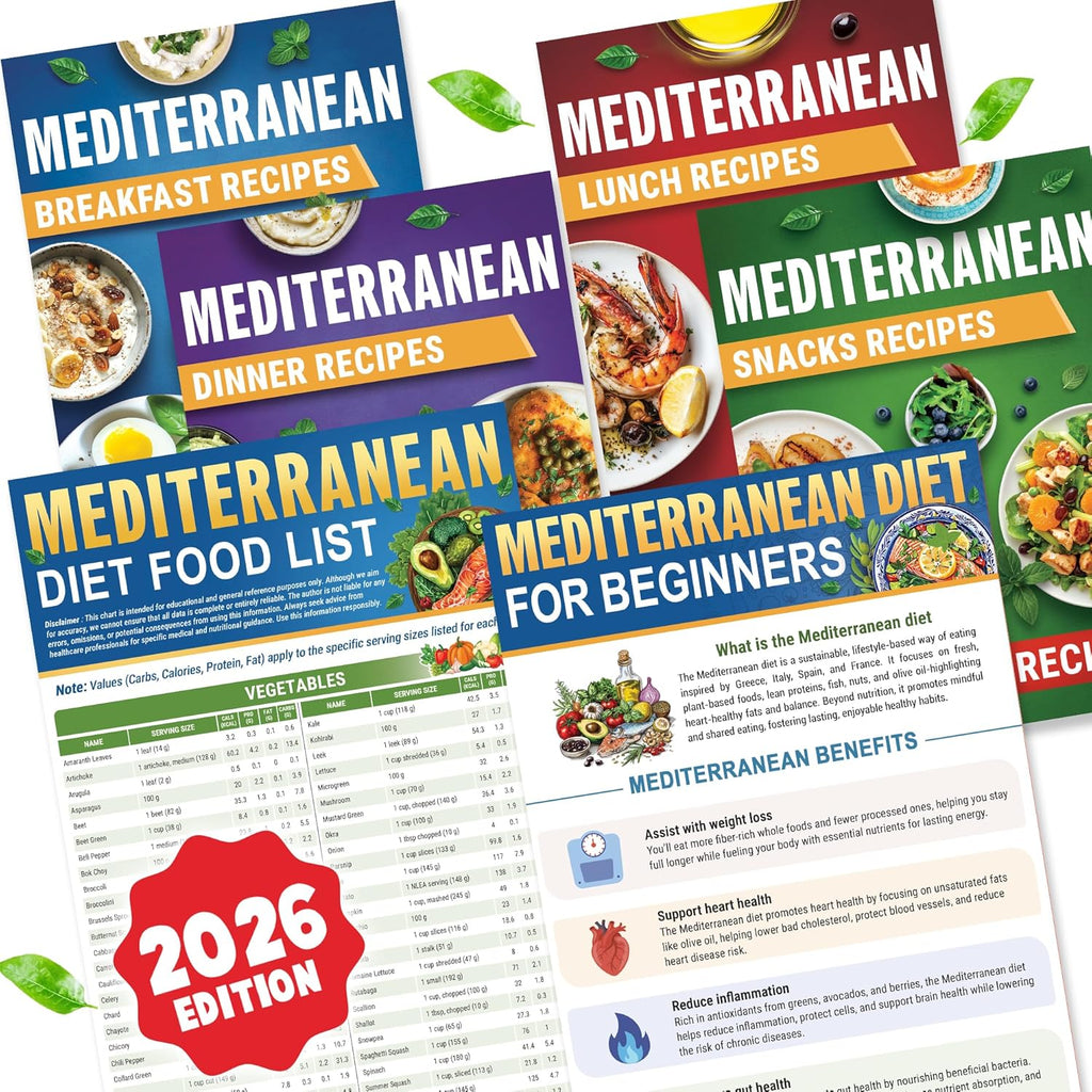 6-Piece Meal Planning Set, including a 28-day dietary guide and 80 recipes.