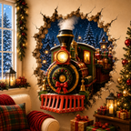 19.7'' Christmas Break-In 3D Wall Decal
