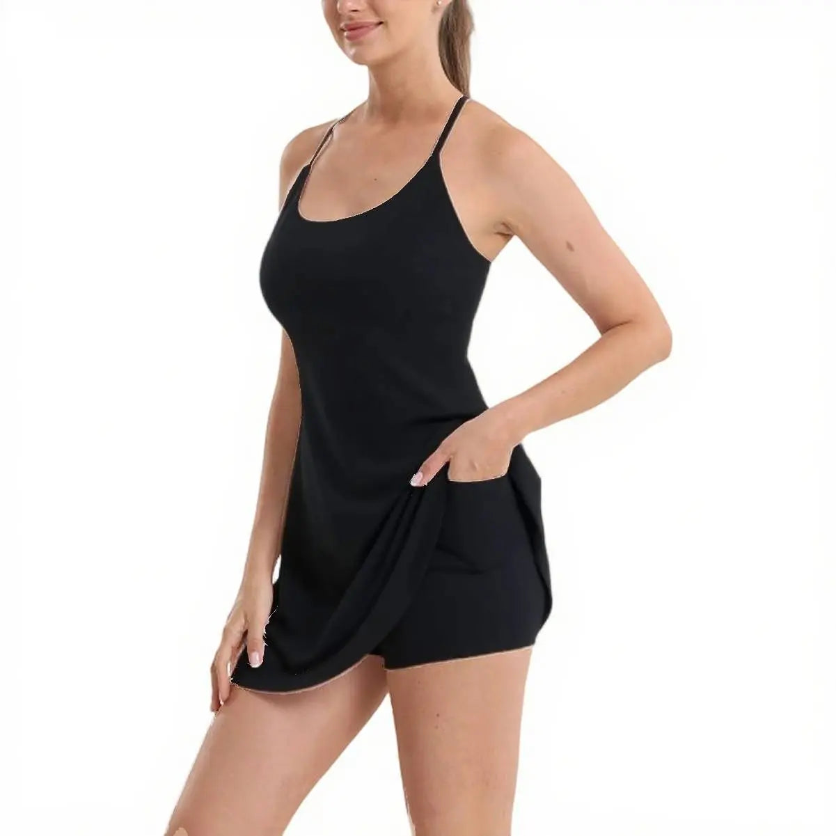 Plush Backless Active Dress-Easy Peezy Edition