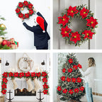 ✨ Christmas Poinsettia LED Garland String Lights