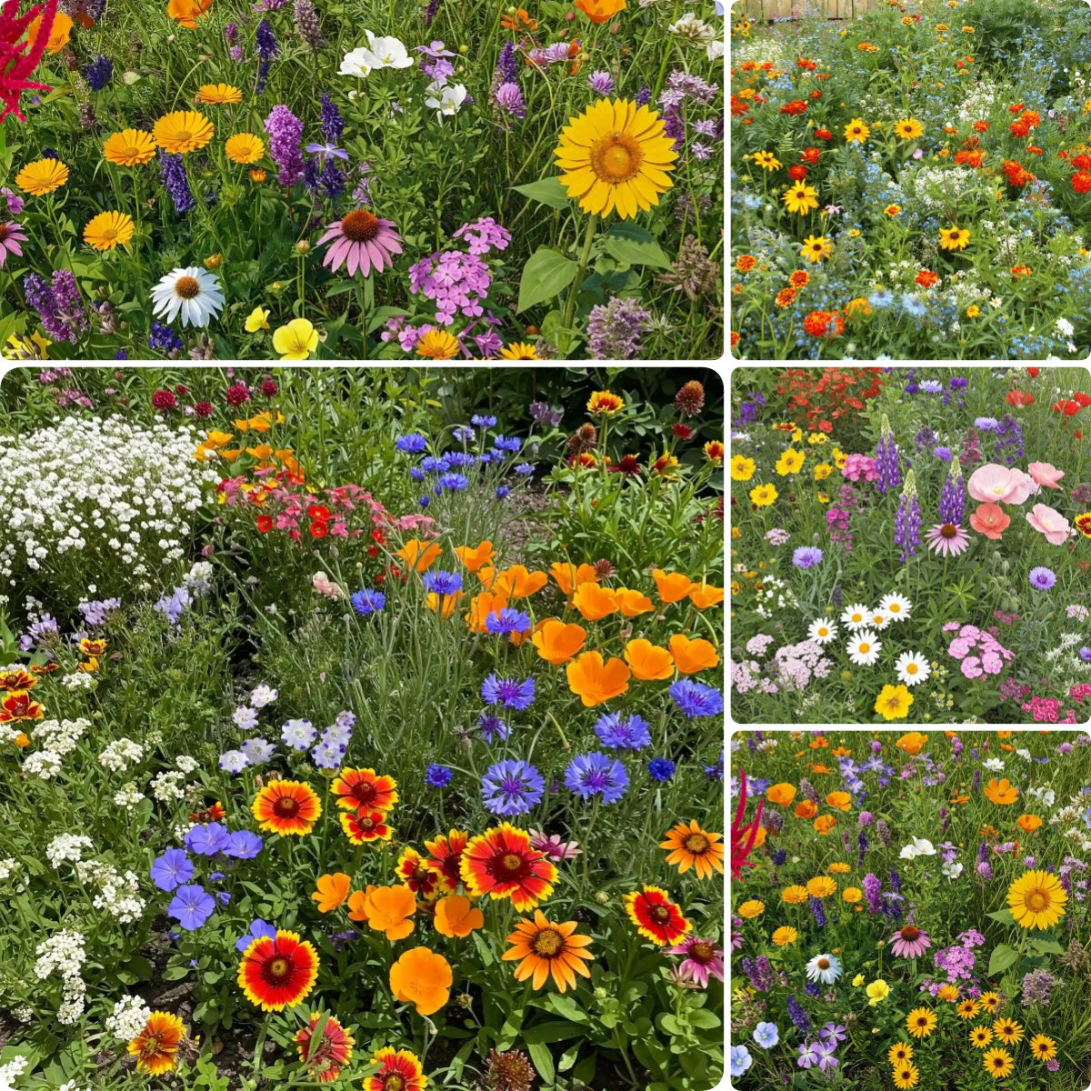 Summer Hardy Wildflower Seeds – Thrive in Heat, Flower Sea☀️