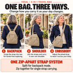 3-in-1 Anti-Theft Travel Tote Bag – Waterproof, Lightweight & Organized🎒