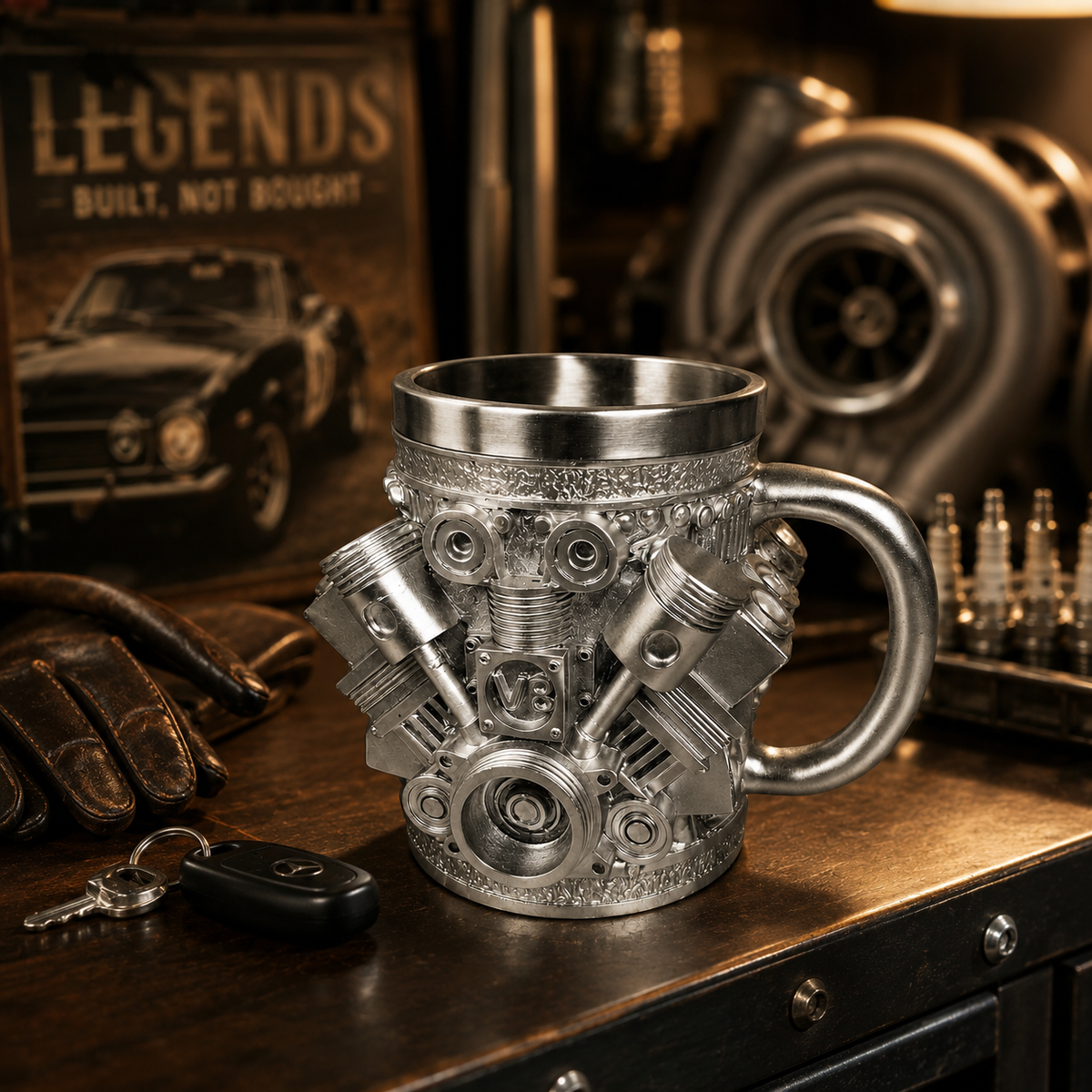 Engine Legend Mug – V8 Engine Style Coffee Mug