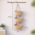 Woven cotton 3-Tier Over the Door Basket