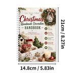 Christmas Handmade Decoration Handbook, Spiral DIY Craft Book with 22 Projects