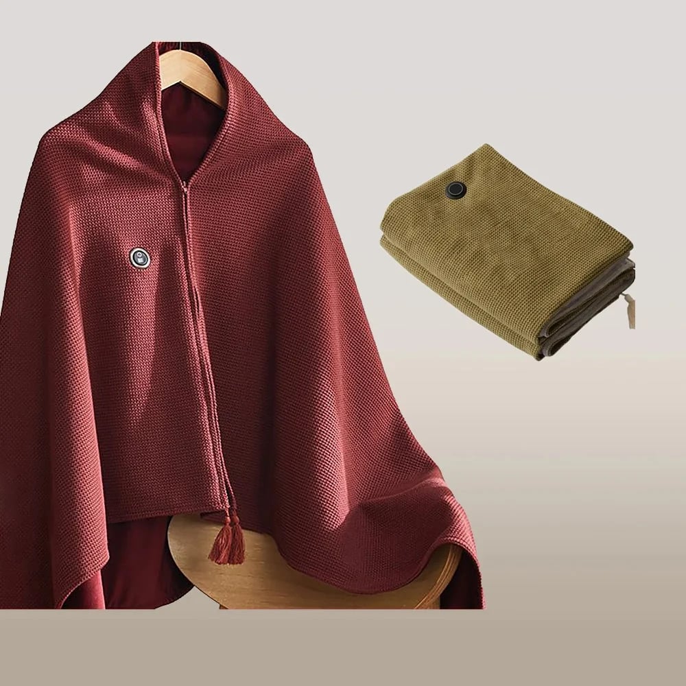 ❄️Heated Wearable Blanket – Stay Warm at Your Desk Without Bulky Layers 🔥（Power bank not included）