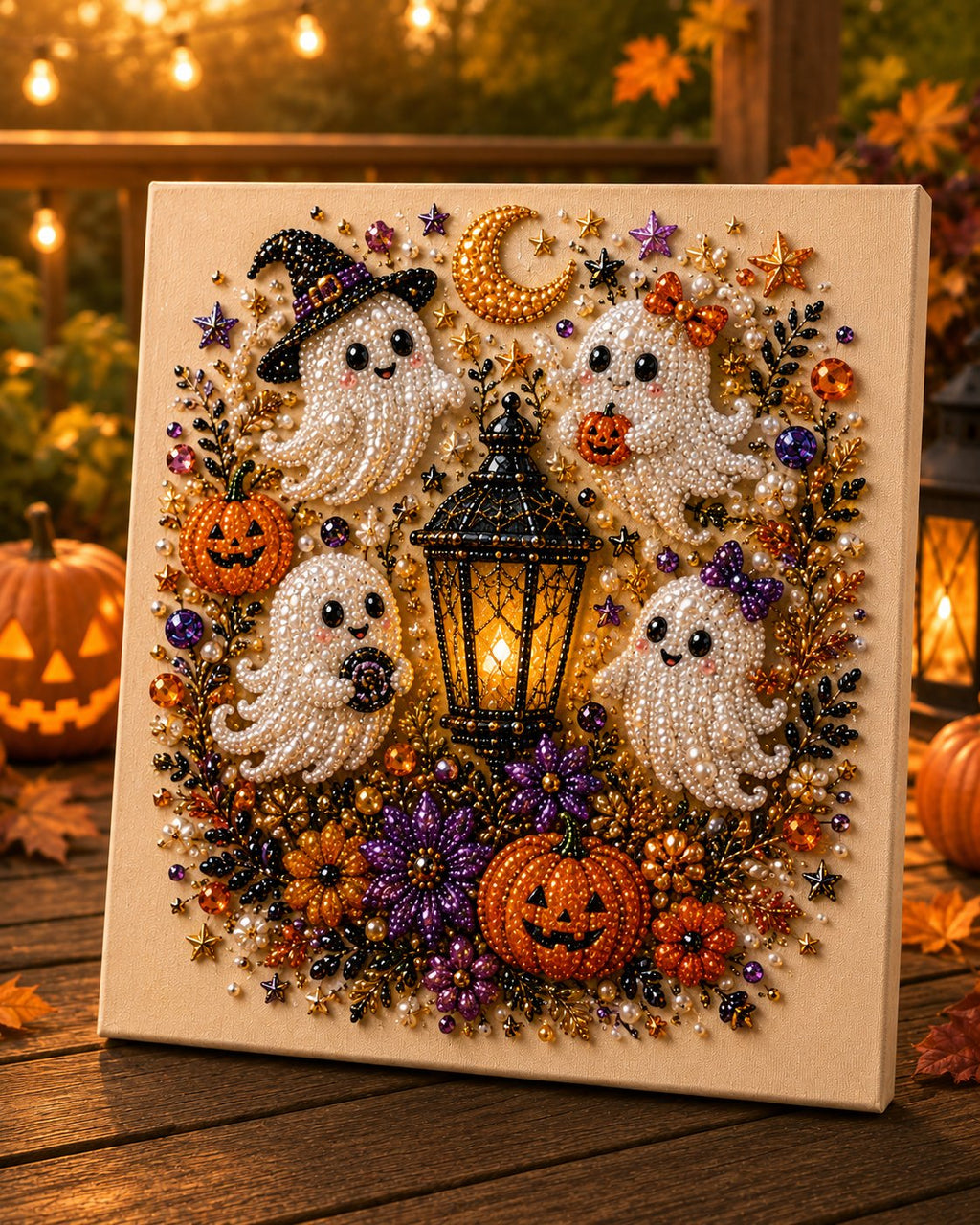 Halloween Ghost Pearl Art DIY Kit