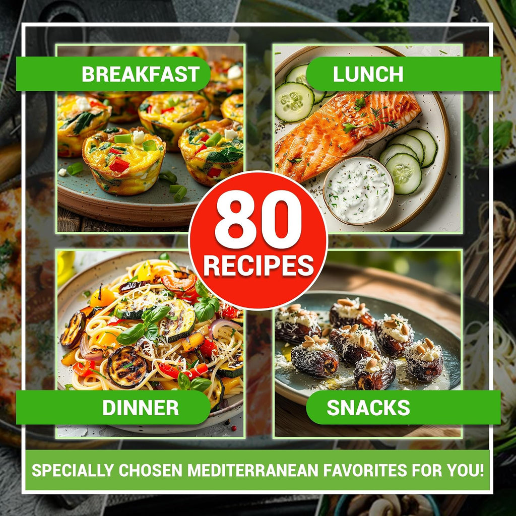 6-Piece Meal Planning Set, including a 28-day dietary guide and 80 recipes.