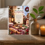 Christmas Baking Recipe Journal, Spiral Cookie & Dessert Planner with Fill-In Recipe Pages