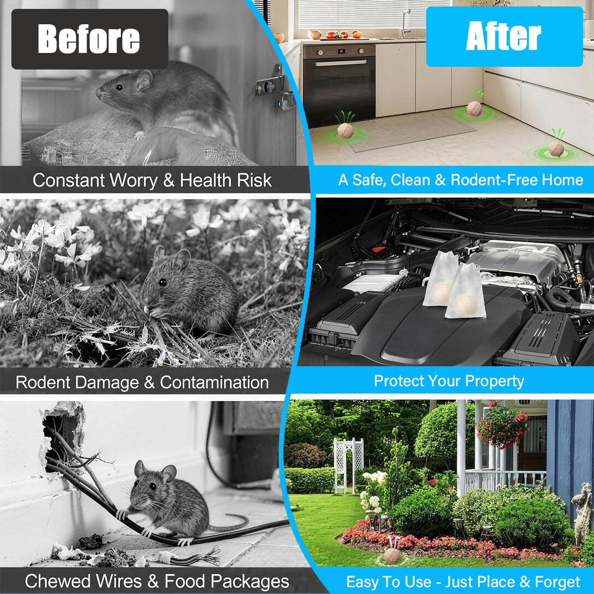 10-Pack Natural Peppermint Oil Rodent Repellent